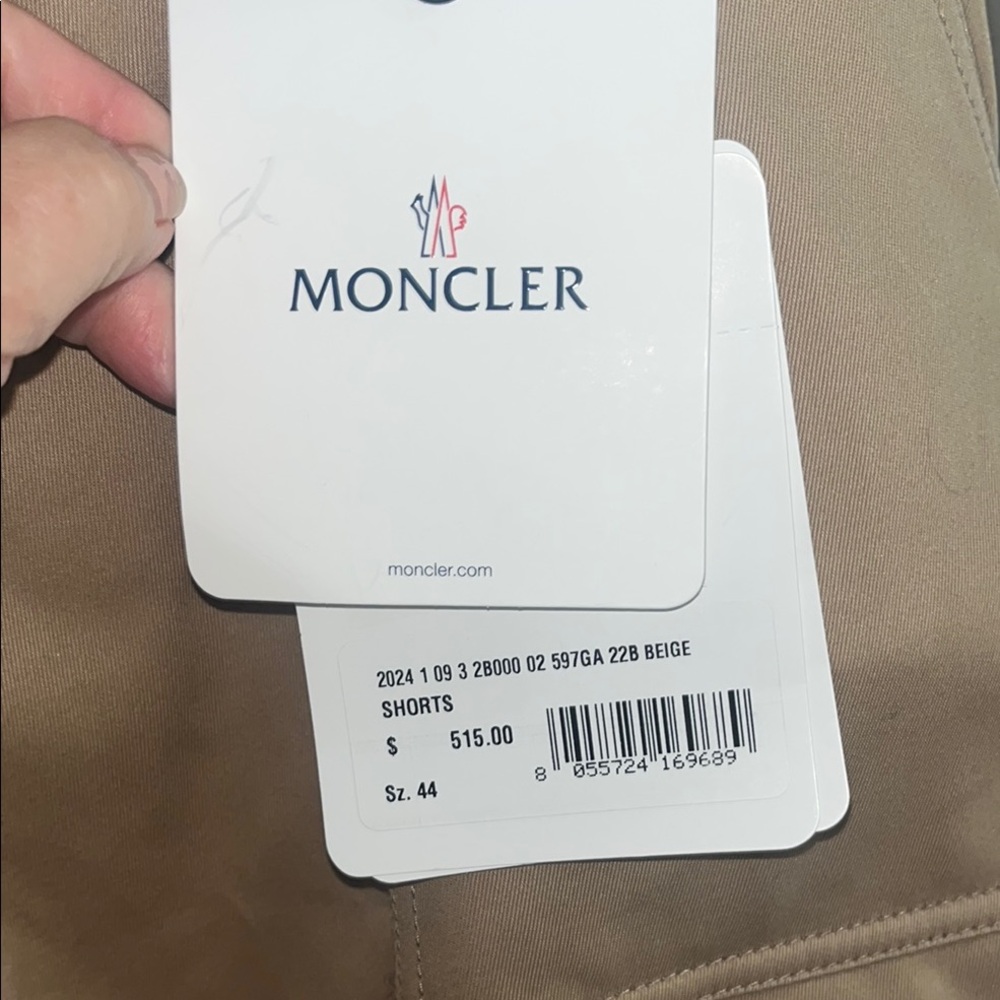 Moncler Tan Cargo Shorts Tailored Mid-Length NWT - Picture 6 of 10